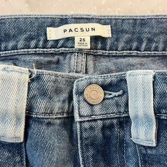 EUC PacSun Colorblock '90s Boyfriend Cargo Carpenter Pants Size 26 - Picture 4 of 5